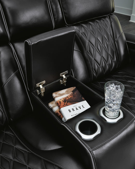 Boyington Power Reclining Loveseat with Console - BWO Furniture & Mattresses