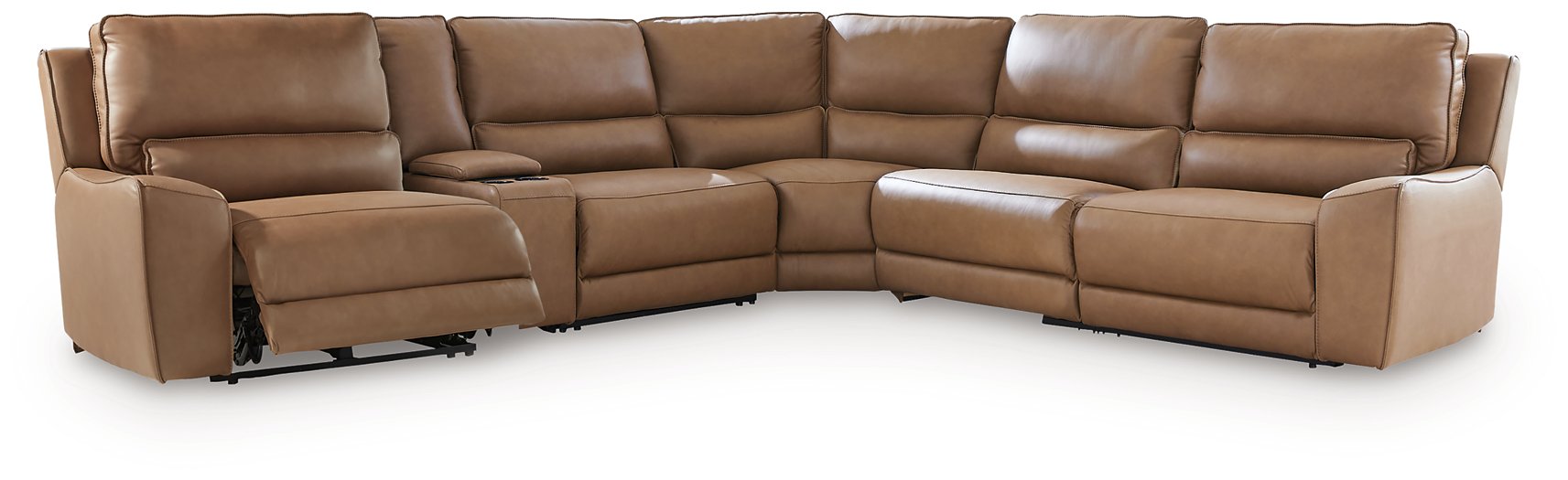 DeepWakes Reclining Sectional with Storage Console - BWO Furniture & Mattresses