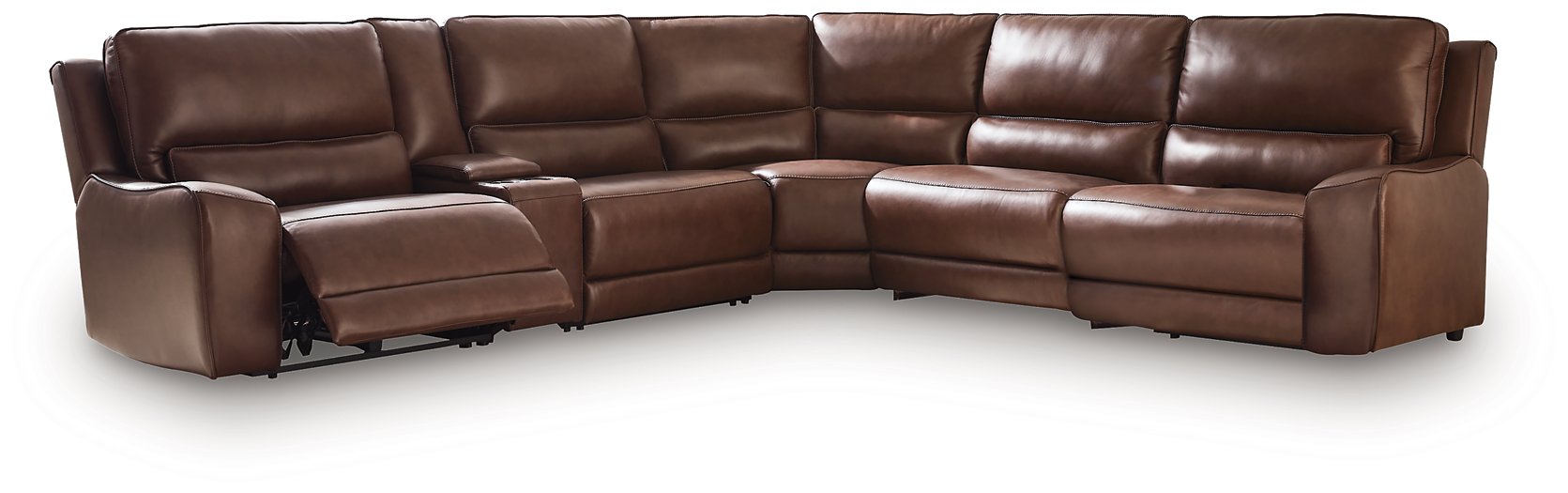 DeepWakes Reclining Sectional with Storage Console - BWO Furniture & Mattresses