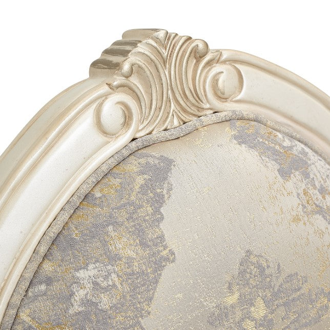 AICO Lavelle Oval Back Wood Chair Mystic in Classic Pearl