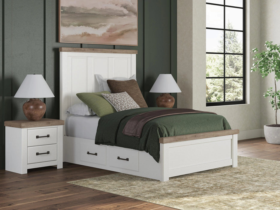 Ashley Savonport Full Panel Bed with Storage — Plus