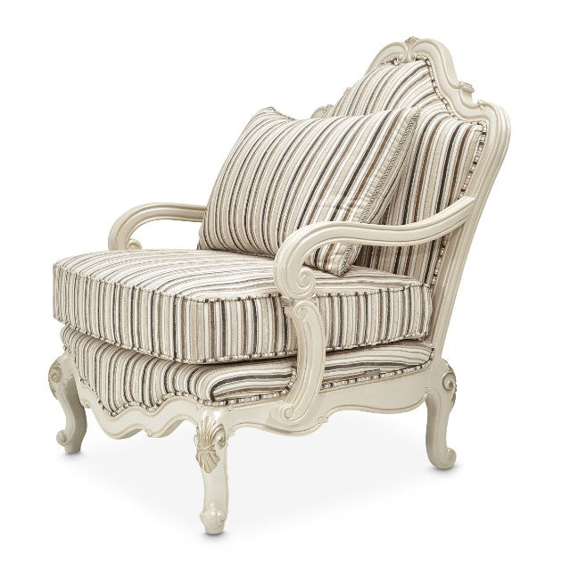 AICO Lavelle Bergere Wood Chair Birch in Classic Pearl