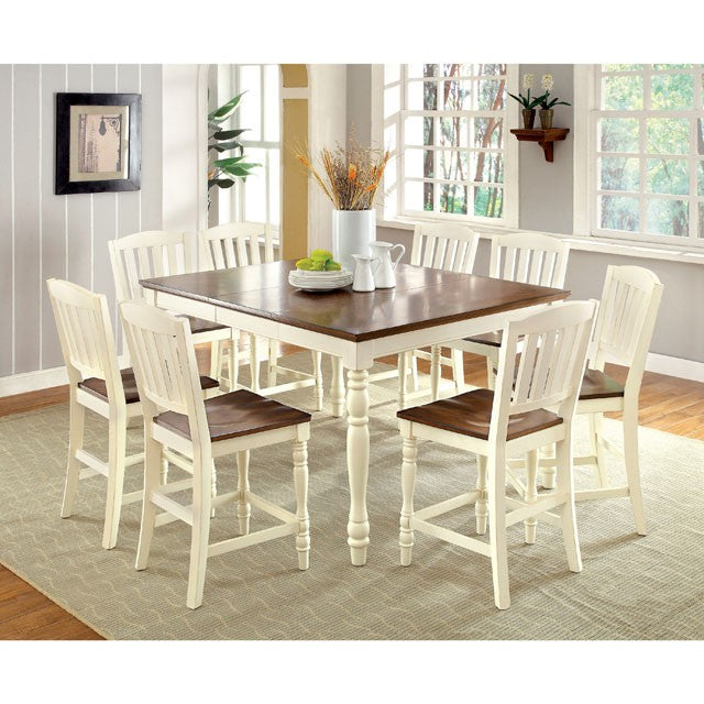 HARRISBURG Vintage White/Dark Oak Side Chair (2/CTN)