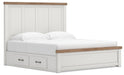 Ashley Savonport King Panel Bed with Storage — Plus