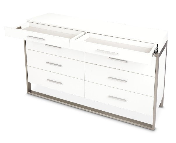 AICO Marquee Dresser in Cloud White