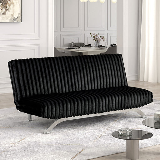 Villeneuve Futon Sofa Bed Black, Pink, & Grey - BWO Furniture & Mattresses