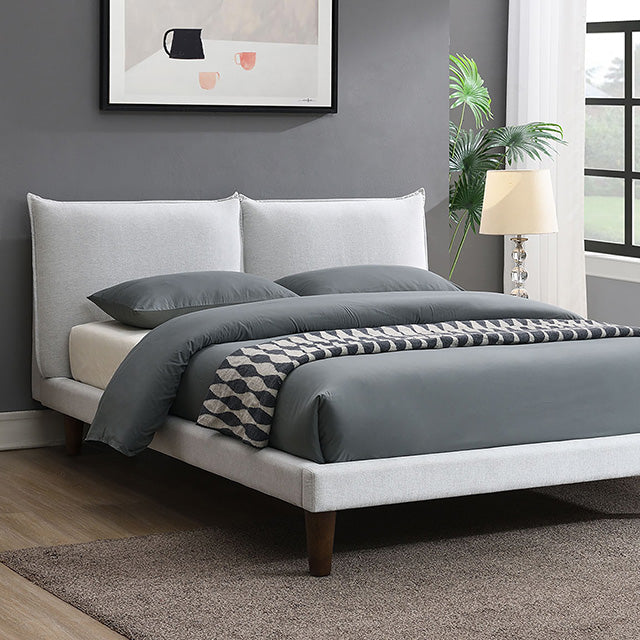 Verwood E.King, Full, & Queen Bed Gray & Light Gray - BWO Furniture & Mattresses