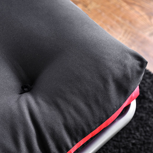 Aksel Black/Red Futon Mattress, Black & Red