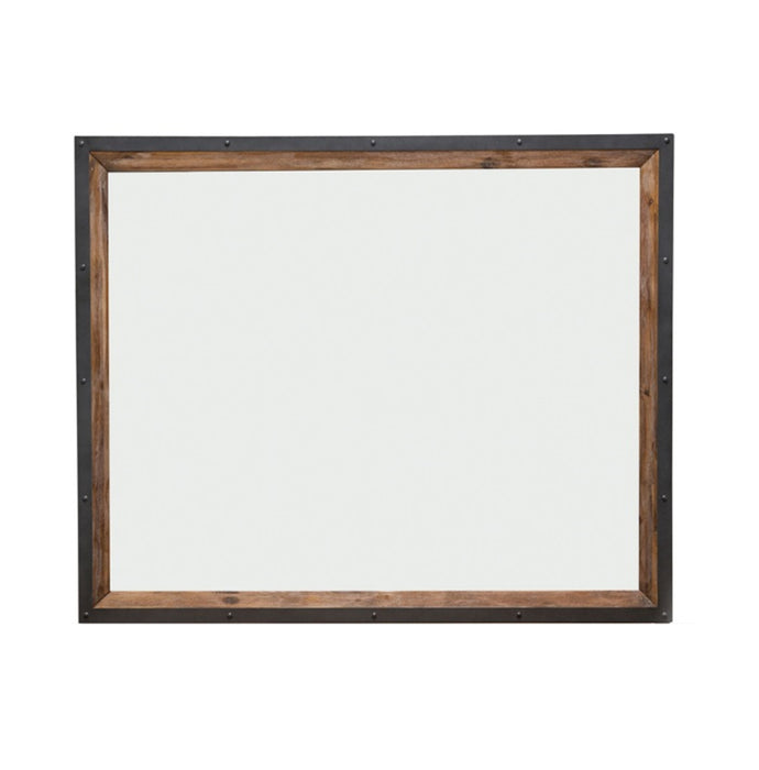 AICO Brooklyn Walk Mirror in Burnt Umber