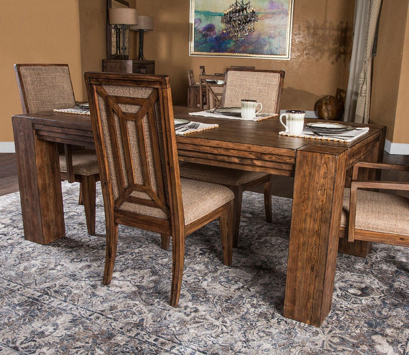 Aico Carrollton Rectangular Dining Table in Rustic Ranch