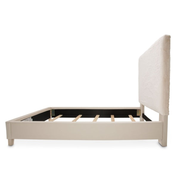 AICO Furniture Emerson Queen Upholstered Bed in Powder