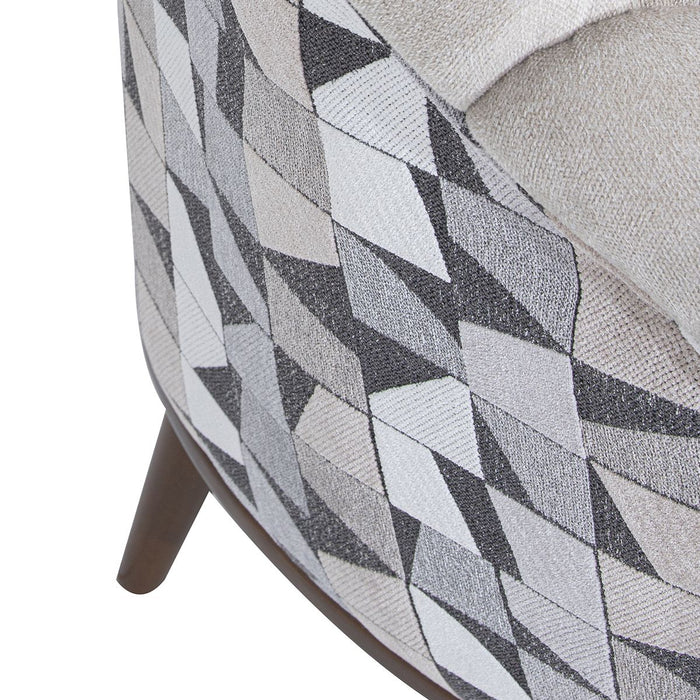 AICO Balboa Accent Chair in Warm Walnut