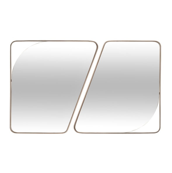 AICO Furniture Bristol Point Wall Mirror in Saddle Brown image