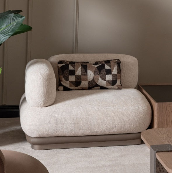 AICO Furniture Bristol Point LAF Chair in Saddle Brown