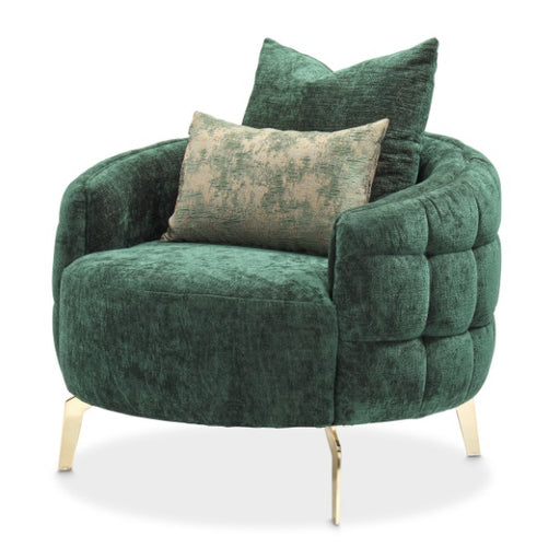 AICO Furniture Celine Chair in Emerald/Gold image