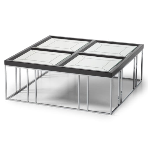 AICO Furniture Carmela Cocktail Table in Glossy Charcoal Sand image