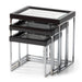 AICO Furniture Carmela Nesting Tables in Glossy Charcoal Sand image