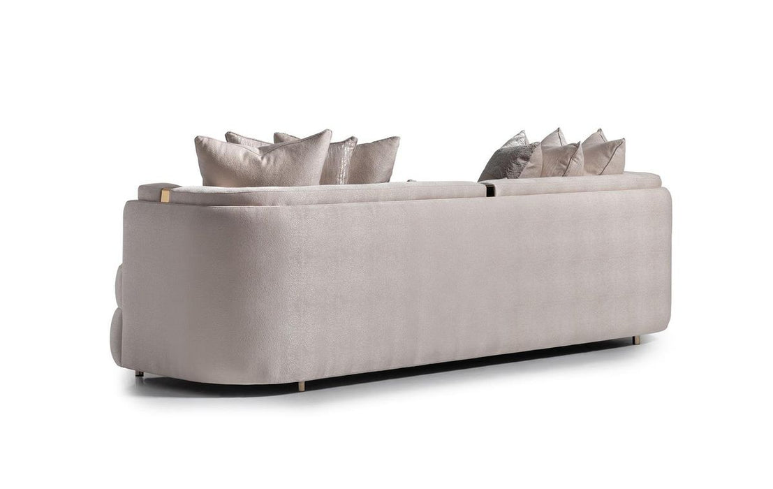 AICO Carmela Mansion Sofa in Shimmer Ivory