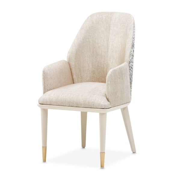 AICO Furniture Lisbon Arm Chair in Silken Matte Cream image