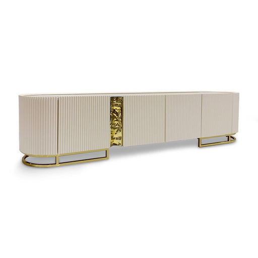 AICO Lisbon Media Cabinet in Silken Matte Cream image
