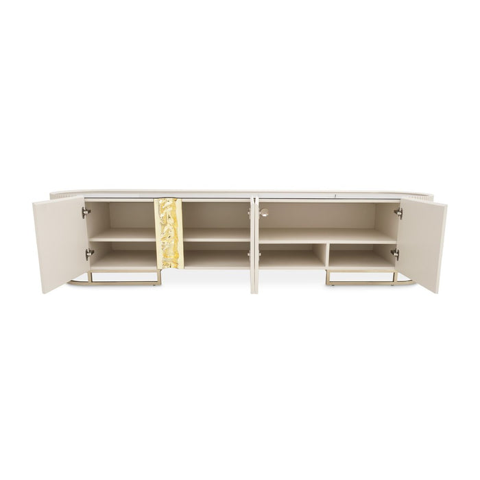 AICO Lisbon Media Cabinet in Silken Matte Cream