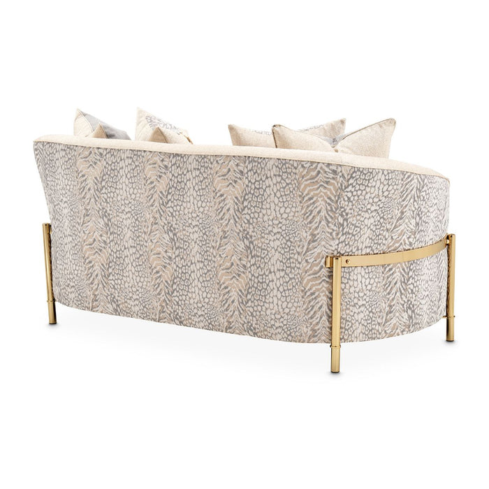 AICO Lisbon Loveseat in Opal Gold