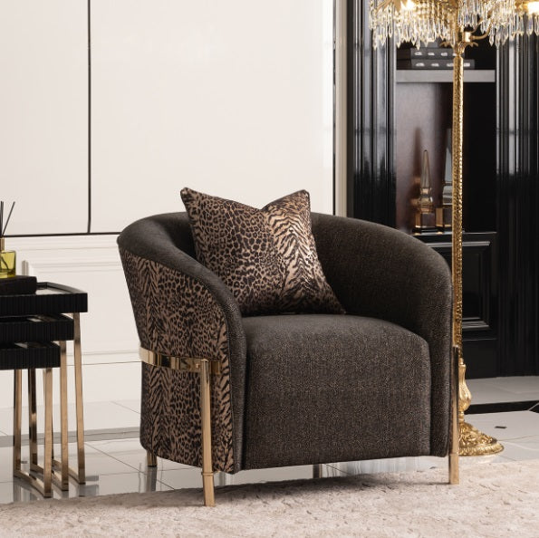 AICO Furniture Lisbon Chair in Onyx Gold