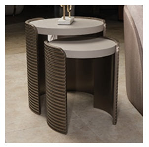 AICO Furniture Mod Dream 2pc Nesting Tables Set in Rich Champagne image