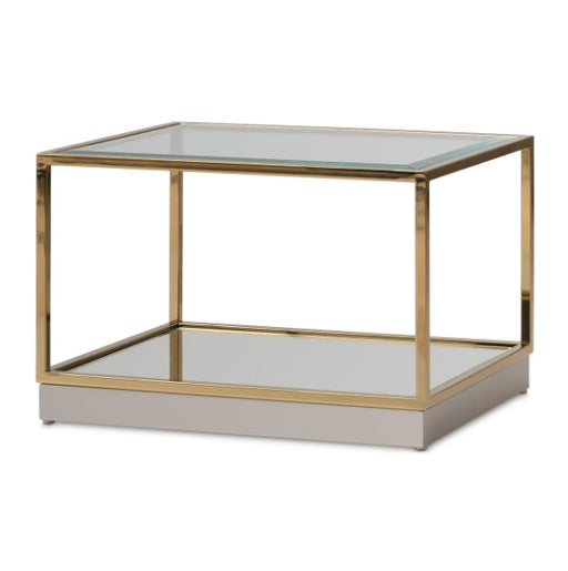 AICO Furniture Savannah Breeze 2pc Small Cocktail Table in Bright Gold image