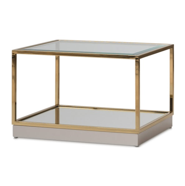 AICO Furniture Savannah Breeze 2pc Small Cocktail Table in Bright Gold image