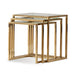 AICO Furniture Savannah Breeze 3pc Nesting Tables Set in Bright Gold image