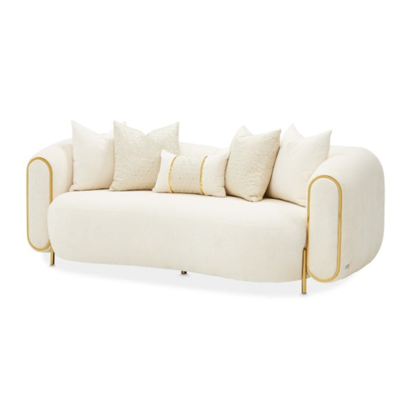 AICO Furniture Sassani Loveseat Crepe in Gold image