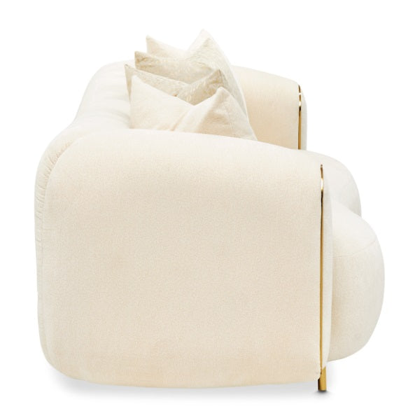 AICO Furniture Sassani Loveseat Crepe in Gold