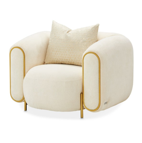 AICO Furniture Sassani Chair Crepe in Gold