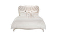 AICO London Place Queen Upholstered Panel Bed in Creamy Pearl N9004000QN3-112 image