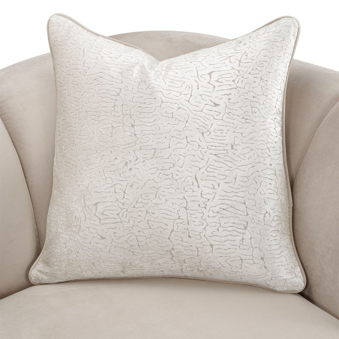 AICO Yvette Chair and A Half in Porcini Medium Champagne