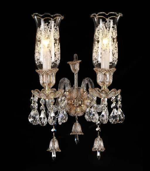 AICO Furniture Lighting Vincennes 2 Light Wall Sconce in Clear image