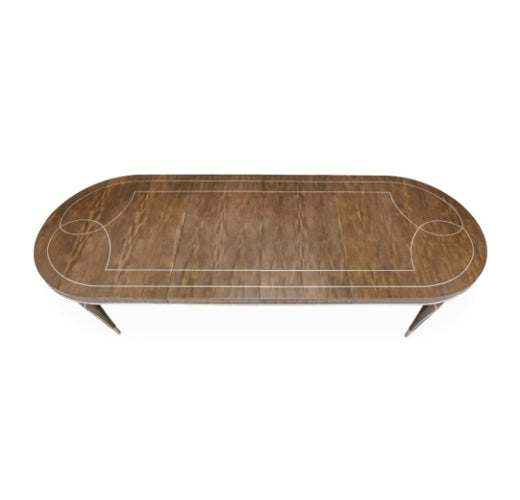 AICO Villa Cherie 4 Leg Oval Dining Table in Hazelnut