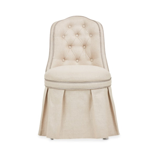 AICO Villa Cherie Tufted Vanity Chair in Hazelnut