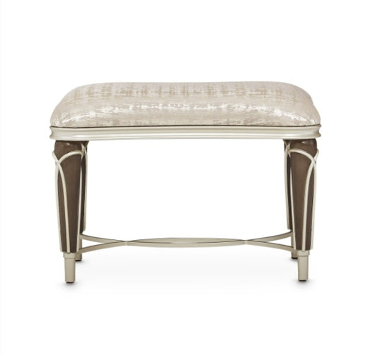 AICO Villa Cherie Ottoman in Hazelnut