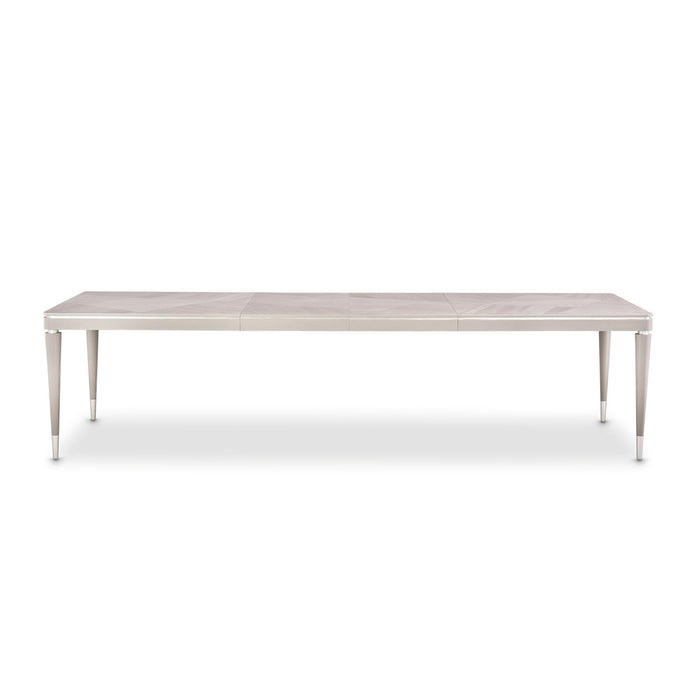AICO Lanterna Rectangular Dining Table in Silver Mist image