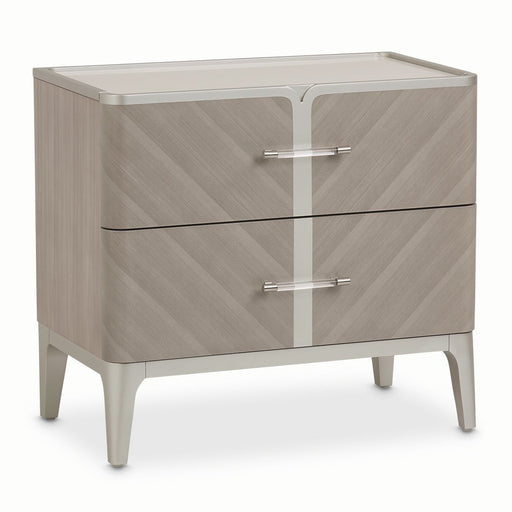 AICO Lanterna Nightstand in Silver Mist image