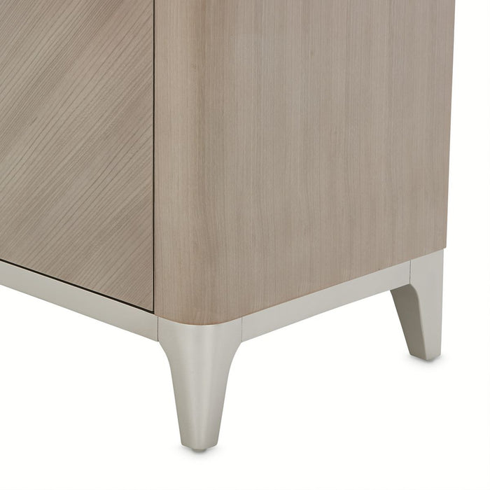 AICO Lanterna Media Cabinet in Silver Mist