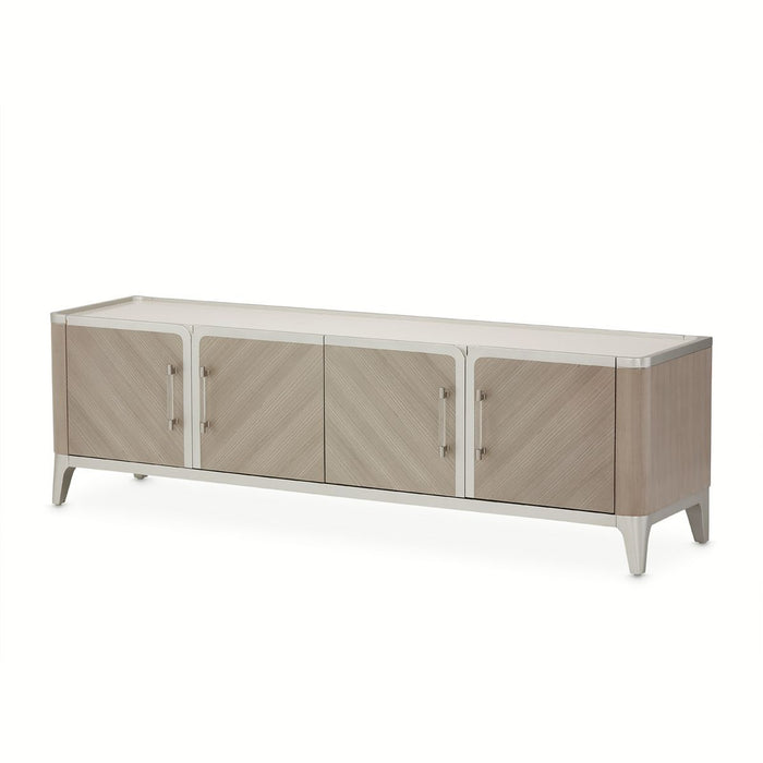 AICO Lanterna Media Cabinet in Silver Mist