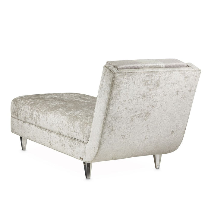 AICO Lanna Armless Chaise in Storm Silver Mist