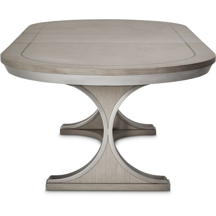 AICO Eclipse Oval Dining Table in Moonlight