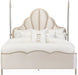 AICO Malibu Crest King Scalloped Poster Bed in Chardonnay image