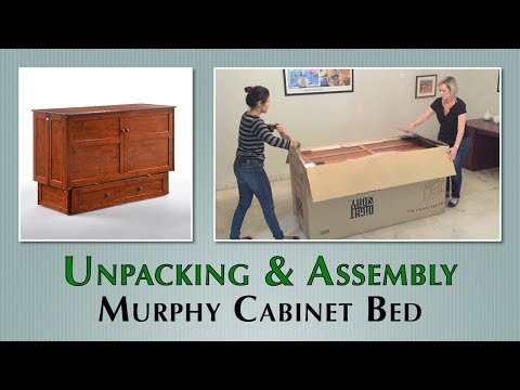 Night & Day Furniture Canada Alpine Queen Cabinet Bed Alpine Murphy Cabinet Bed - Heritage Brown EXTERNAL_VIDEO 1