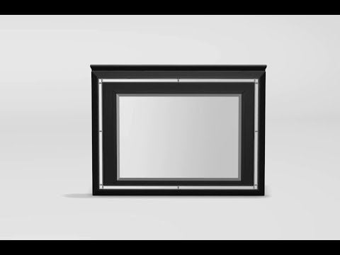 Furniture of America Bellanova Dresser Mirror CM7979BK-M EXTERNAL_VIDEO 1