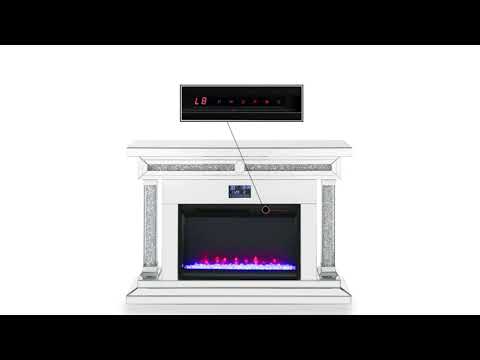 Acme Furniture Noralie Freestanding Electric Fireplace AC00510 EXTERNAL_VIDEO 1